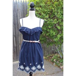 City Triangles Navy Blue Floral Dress